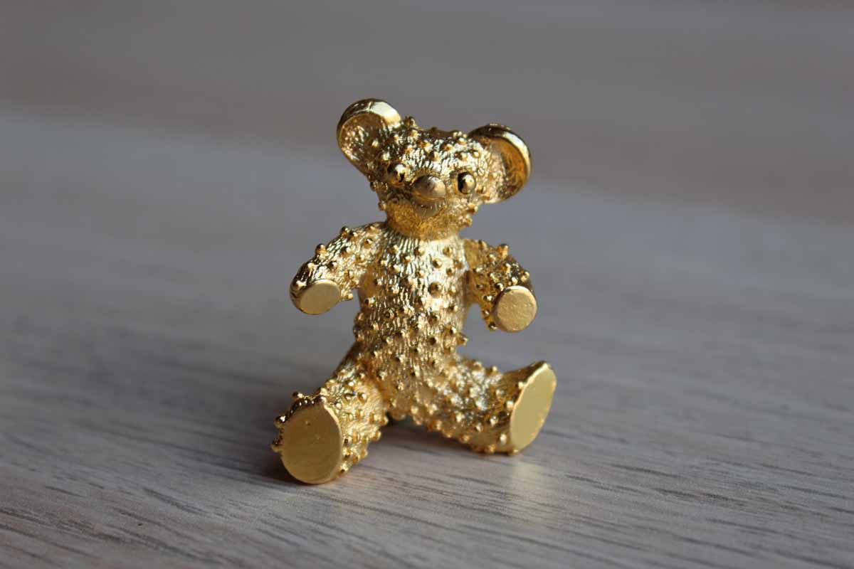 Gerry's Creations (USA) Gold Tone Teddy Bear Brooch