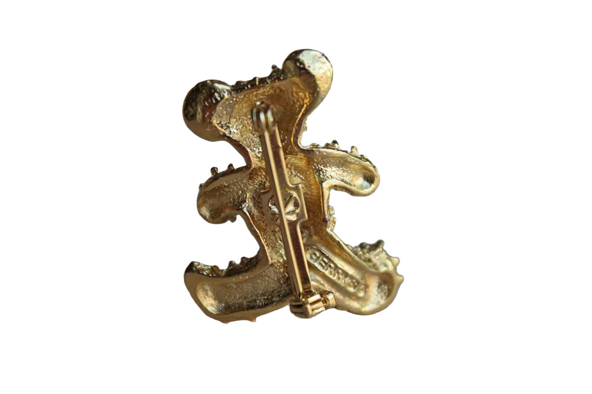 Gerry's Creations (USA) Gold Tone Teddy Bear Brooch