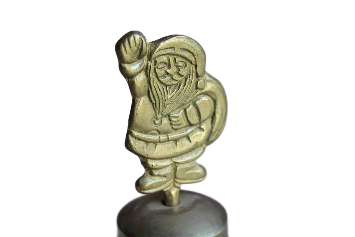 Brass Bell with Santa Finial
