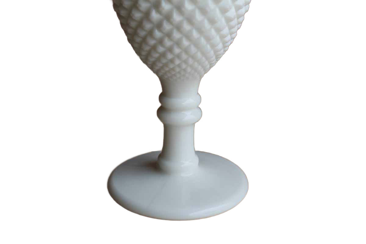 Westmoreland Glass Company (Pennsylvania, USA) English Hobnail Milk Glass Goblet