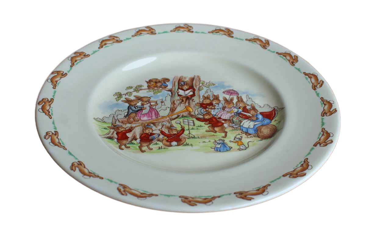 Royal Doulton (England) Bunnykins "The Duet" Luncheon Plate