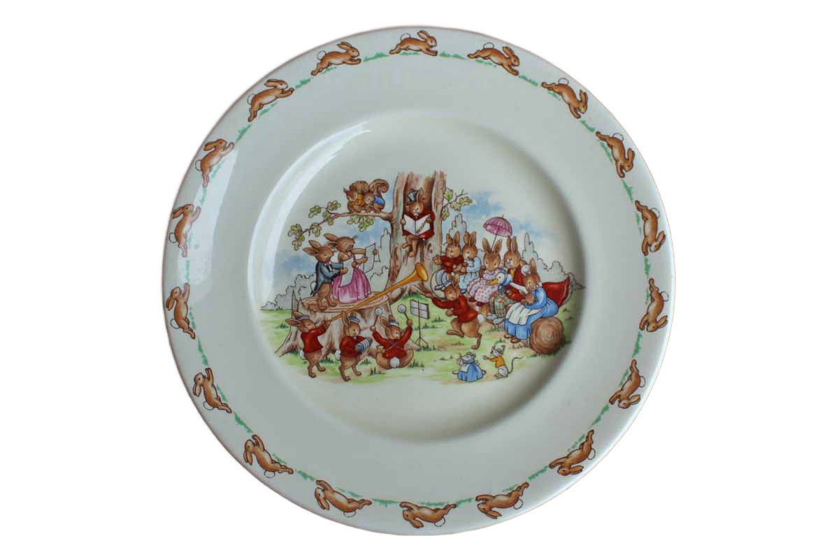 Royal Doulton (England) Bunnykins "The Duet" Luncheon Plate