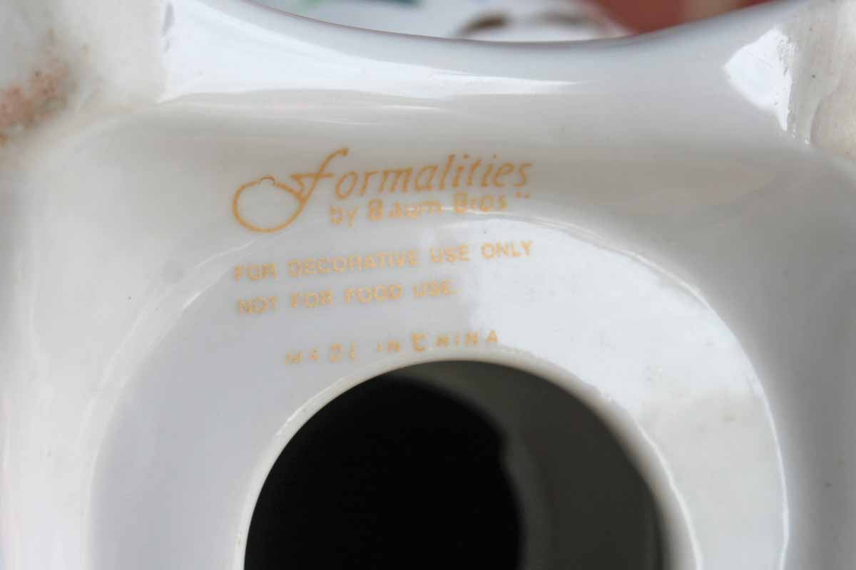 Formalities by Baum Bros. (China) Porcelain 9 1/2" Decorative Egg