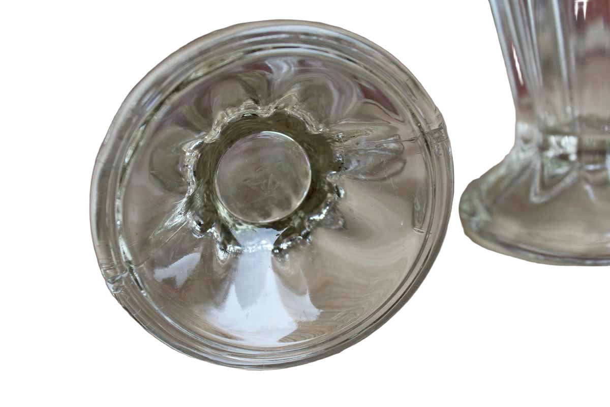 Clear and Heavy Ice Cream Float or Milkshake Diner Glasses, Set of 4