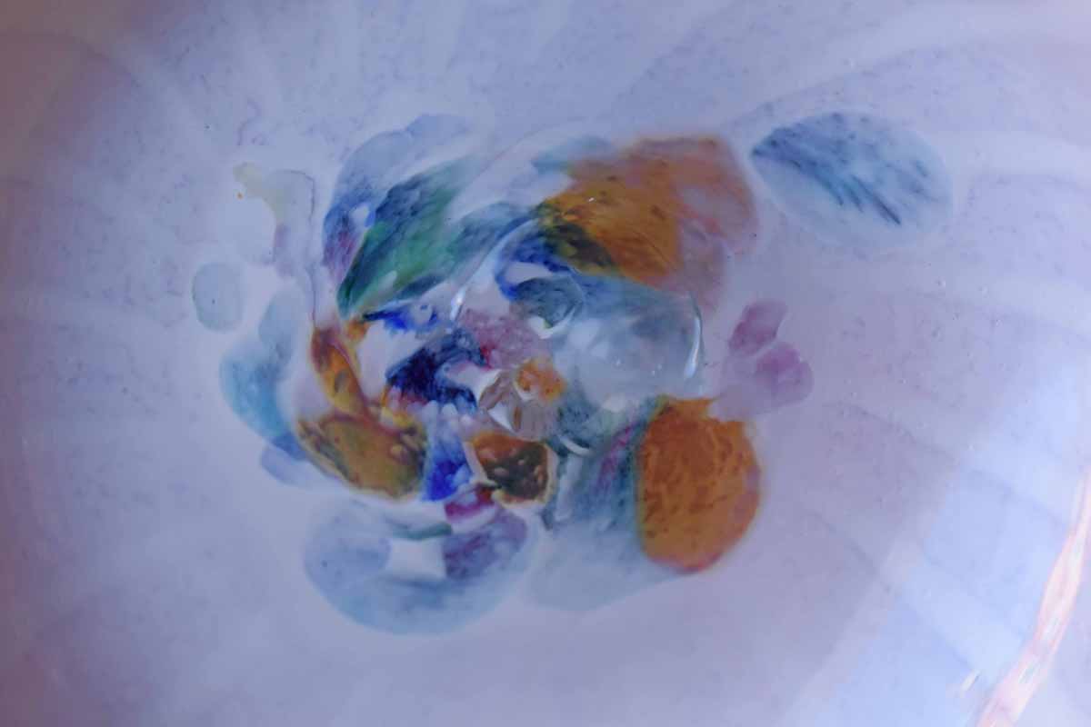 Colorful Little Art Glass Bowl