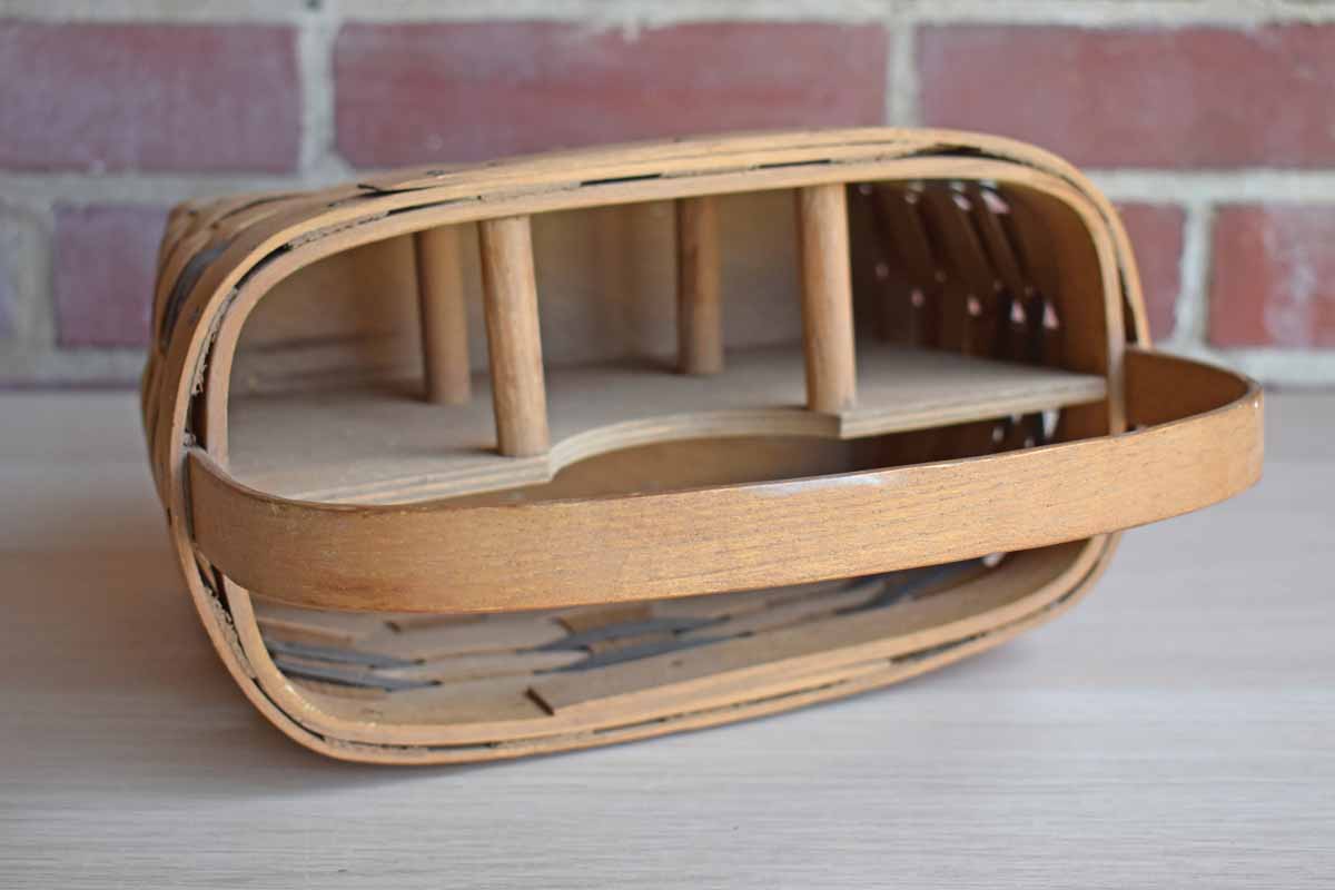 Basketville (Vermont, USA) Woven Split Oak Cutlery Basket