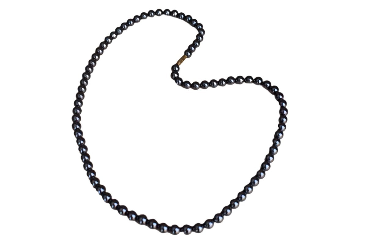 Metallic Hematite Necklace with Barrel Clasp