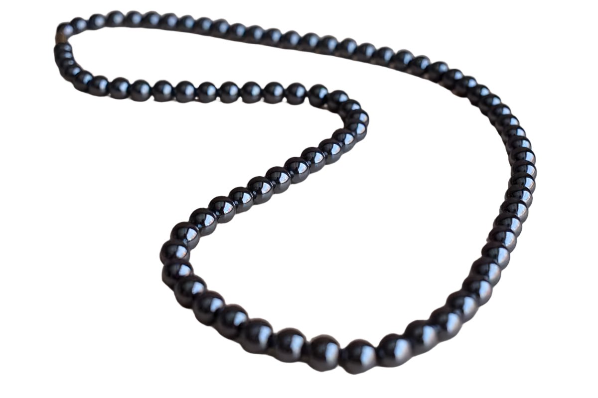 Metallic Hematite Necklace with Barrel Clasp