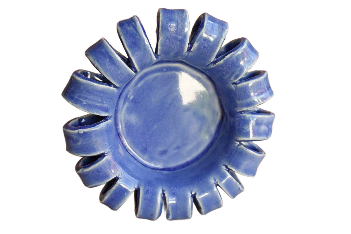 Funky Blue Ceramic Coaster Made by a Child?