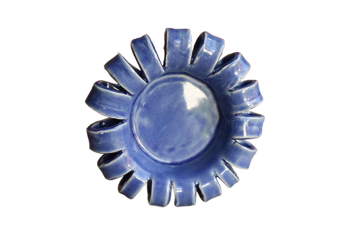 Funky Blue Ceramic Coaster Made by a Child?