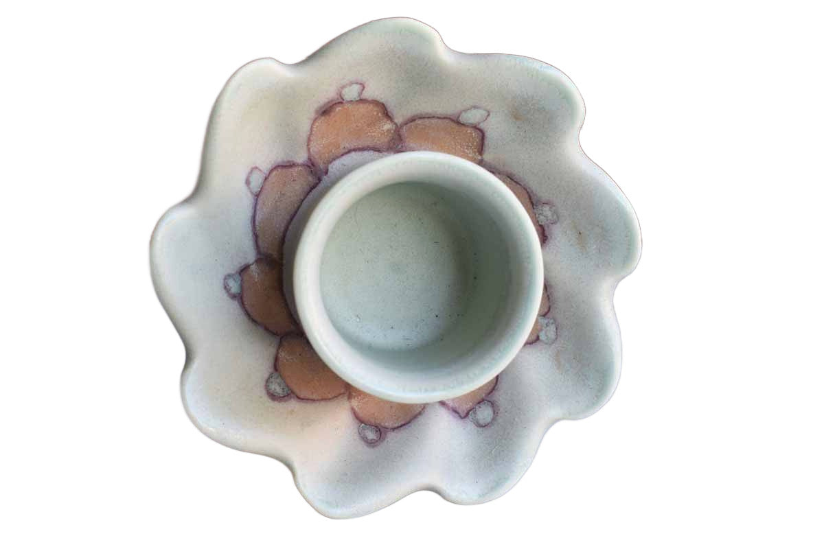 Little Ceramic Flower-Shaped Candle Holder