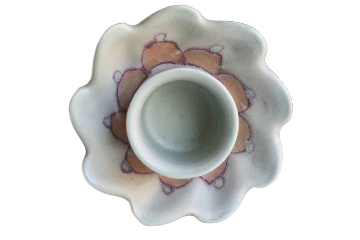 Little Ceramic Flower-Shaped Candle Holder