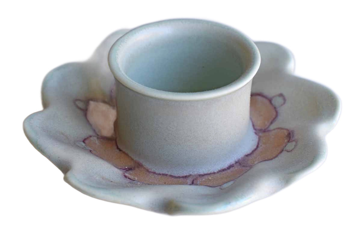 Little Ceramic Flower-Shaped Candle Holder