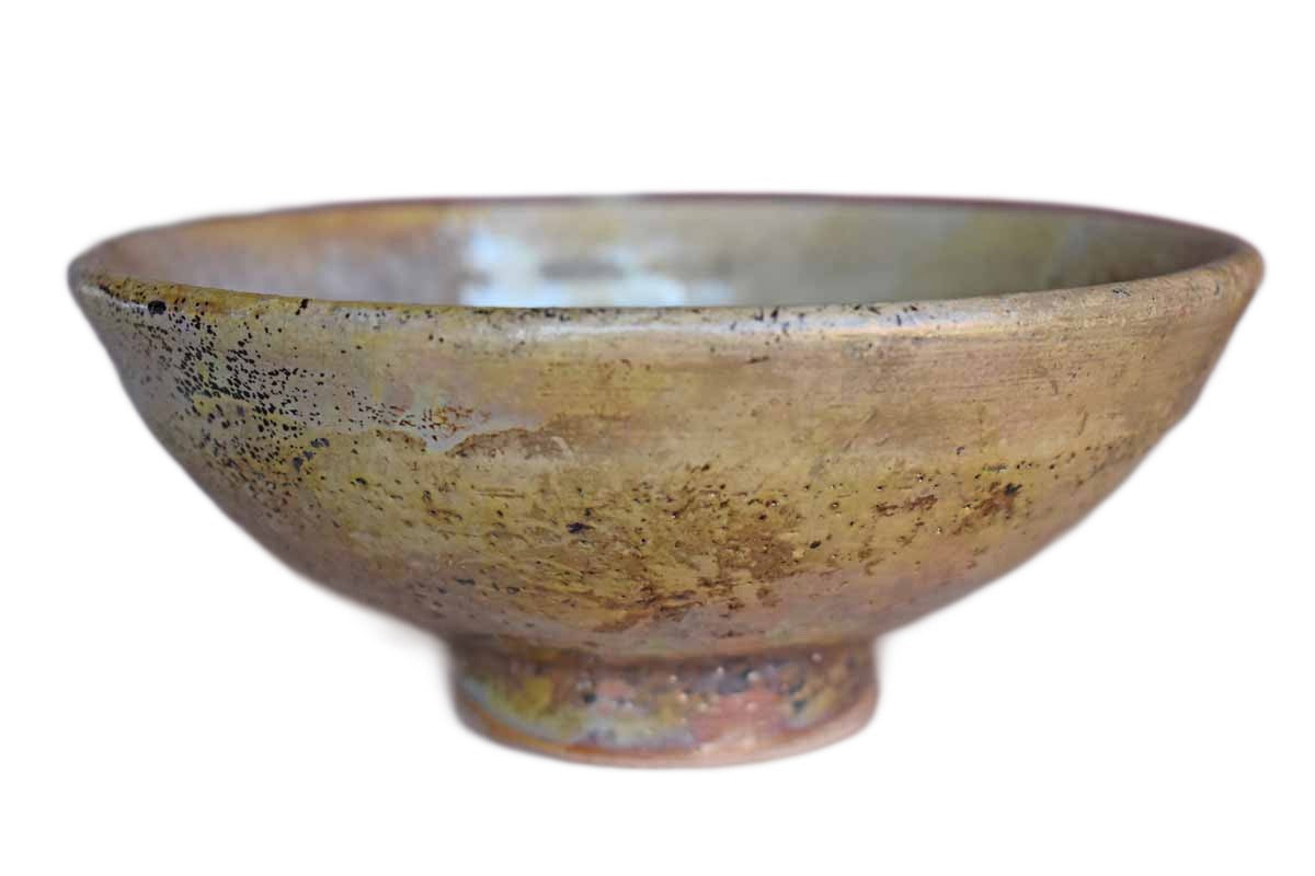 Delicate Ceramic Bowl with Luminescent Glazes
