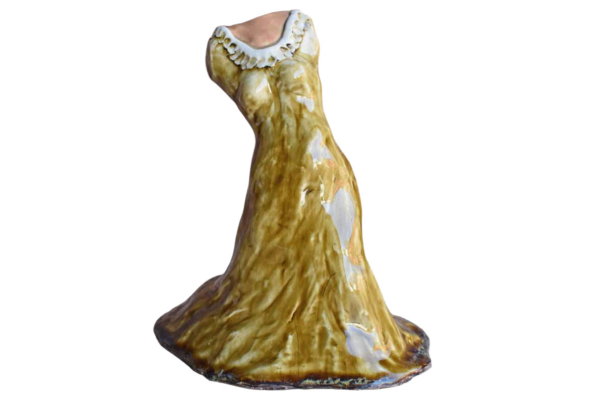 Quirky Headless Dancing Woman in Old-Fashioned Dress Sculpture
