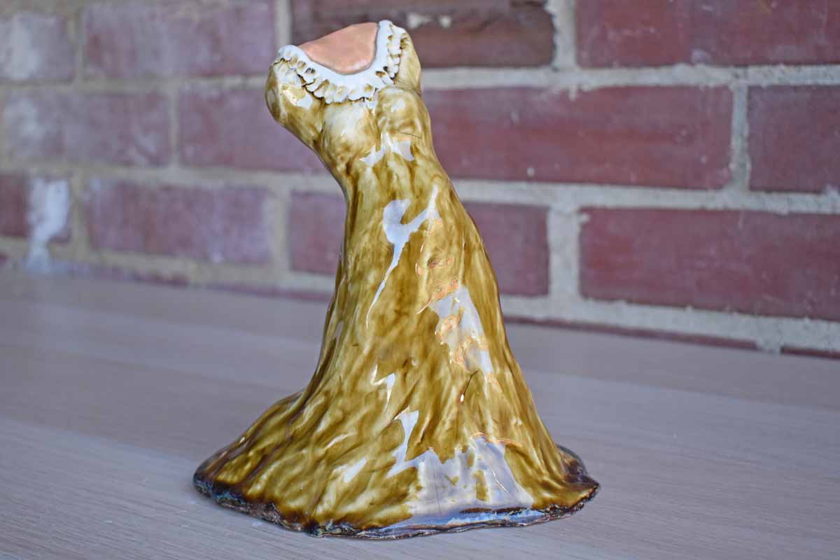 Quirky Headless Dancing Woman in Old-Fashioned Dress Sculpture