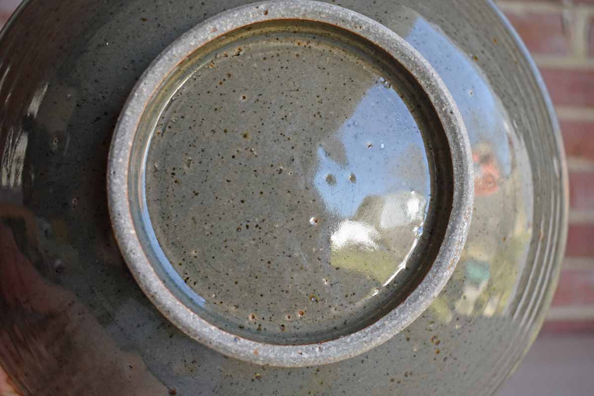 Funky Stoneware Bowl and Tray with Riot of Colors and Patterns