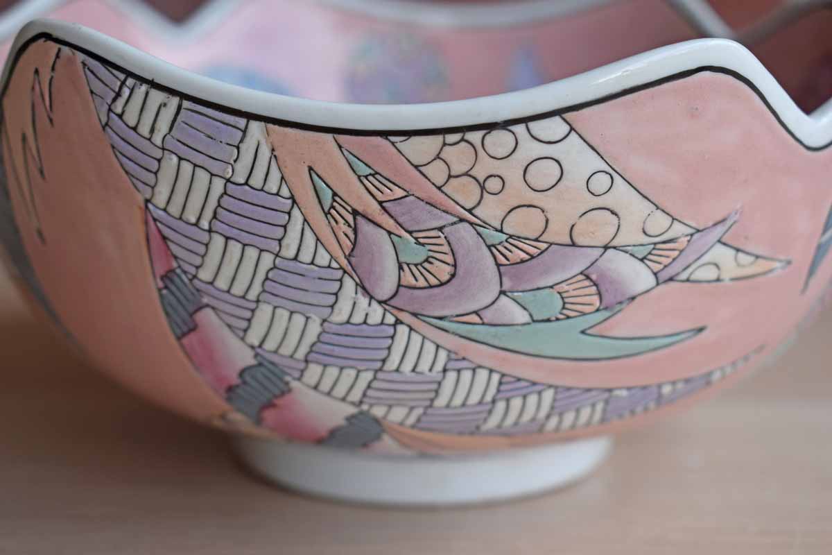 Heygill Imports "Dynasty" Hand Painted Bowl