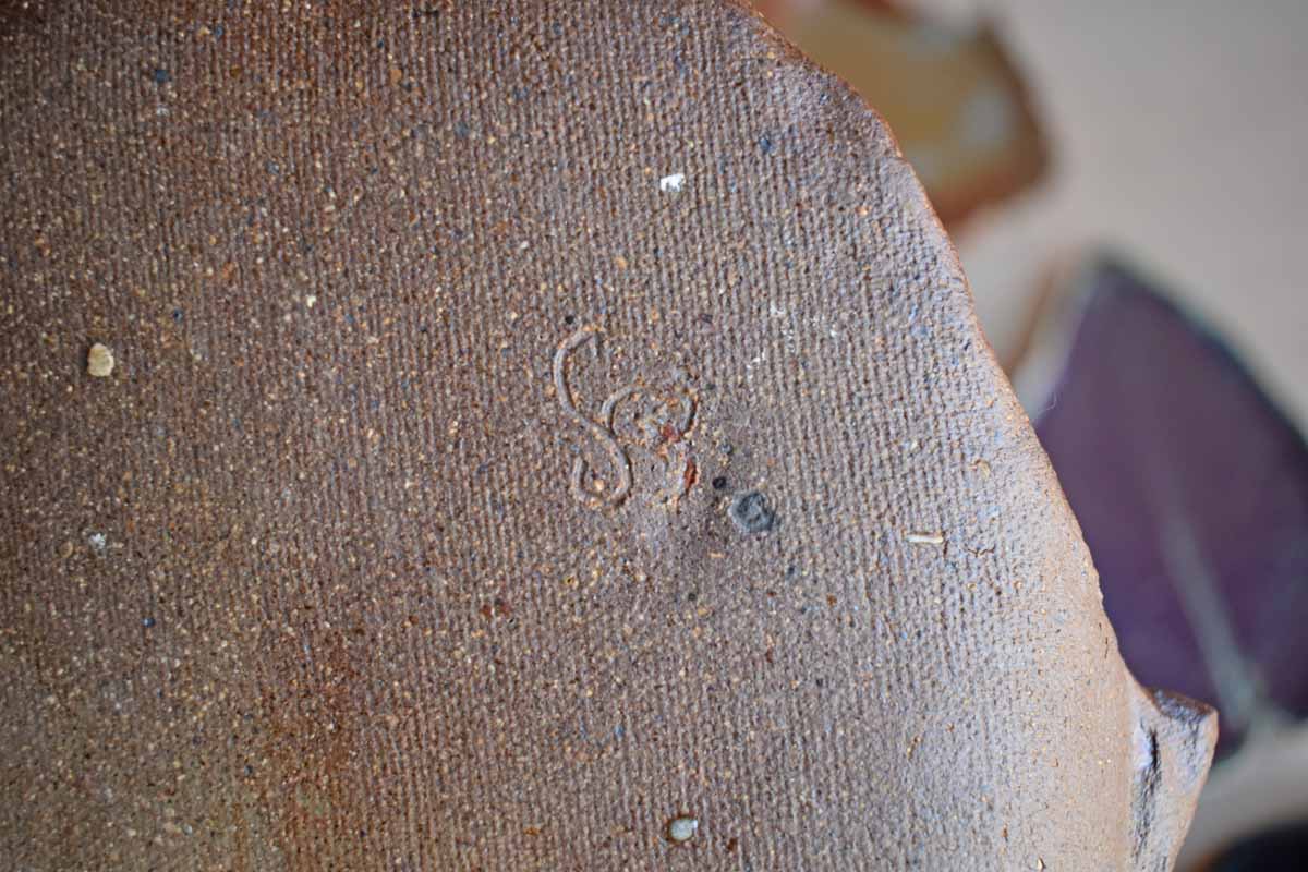 Thirteen Handmade Stoneware Leaves