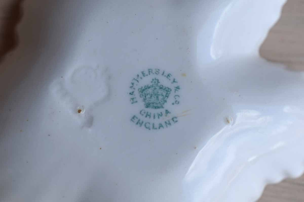 Hammersley China (England) Little Porcelain Leaf-Shaped Dish