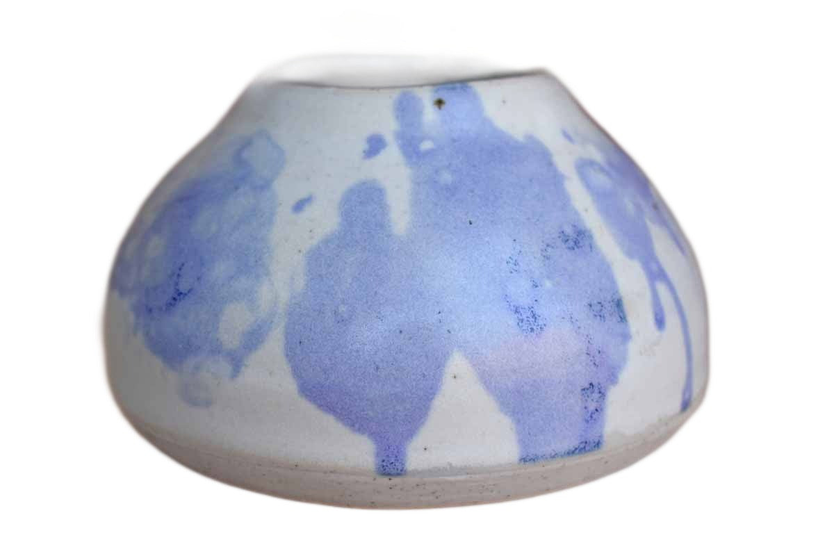 Purple Splatter Stoneware Container