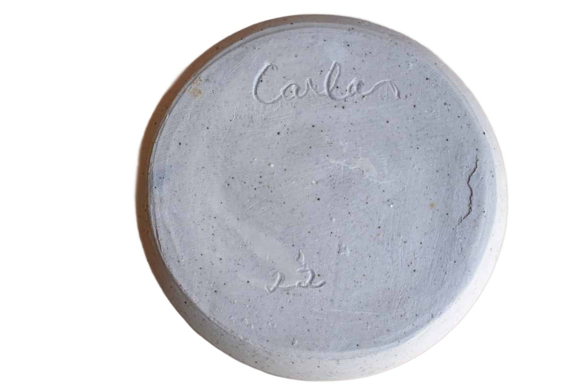 Purple Splatter Stoneware Container