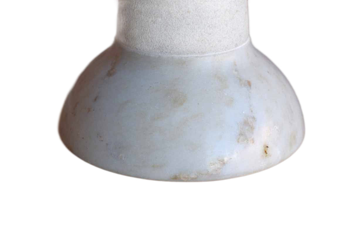 White Marble Table Lamp with Modernist Look