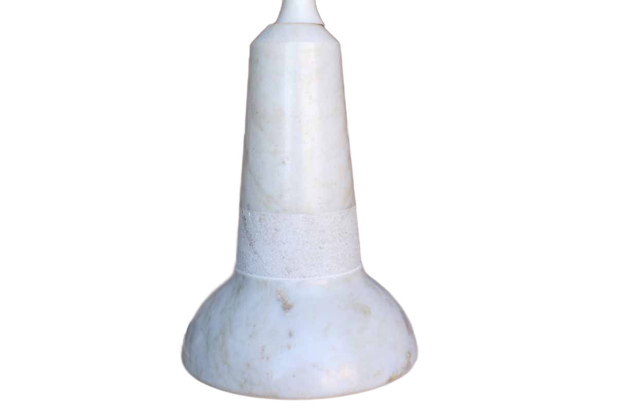 White Marble Table Lamp with Modernist Look