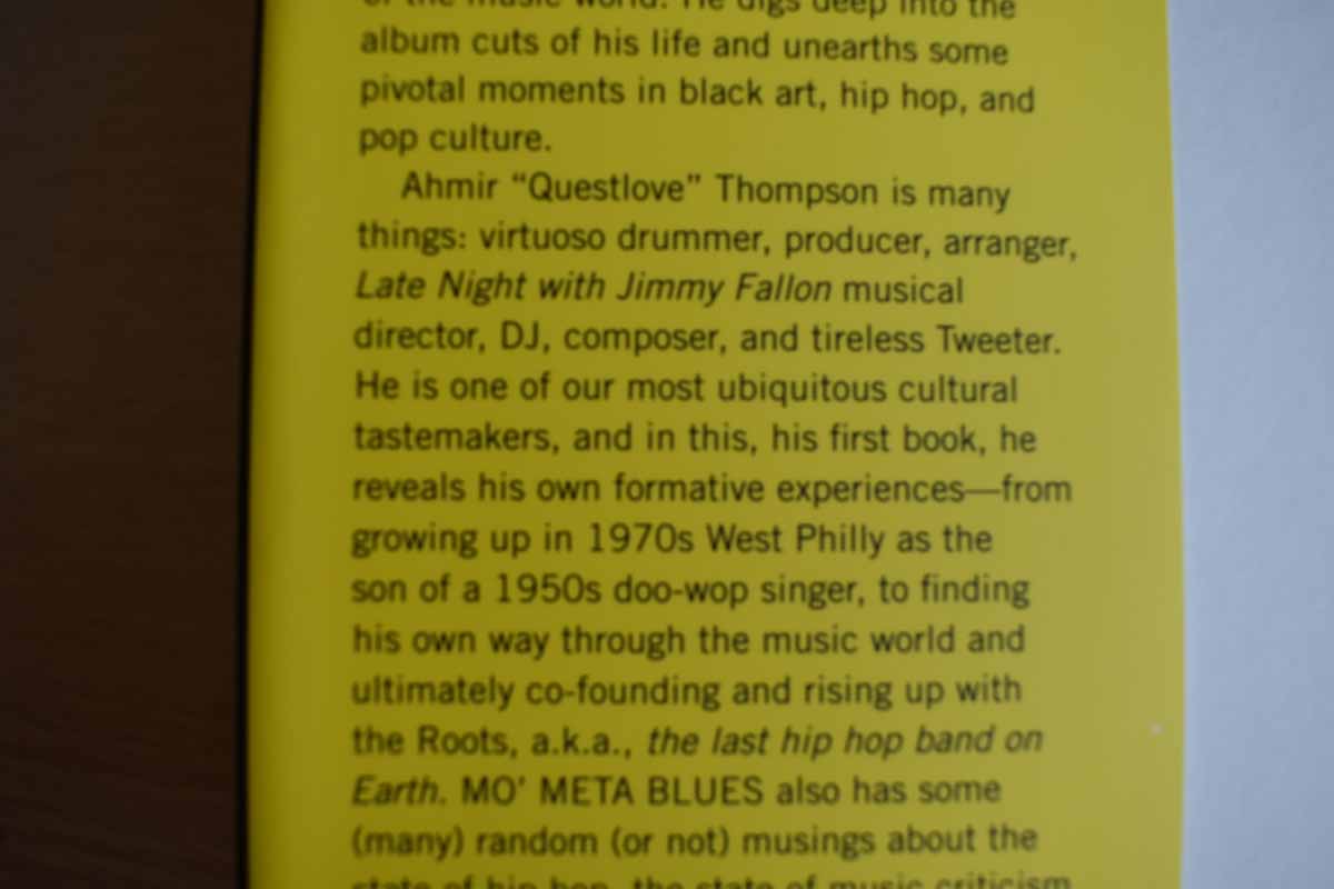 Mo' Meta Blues by Ahmir "Questlove" Thompson and Ben Greenman