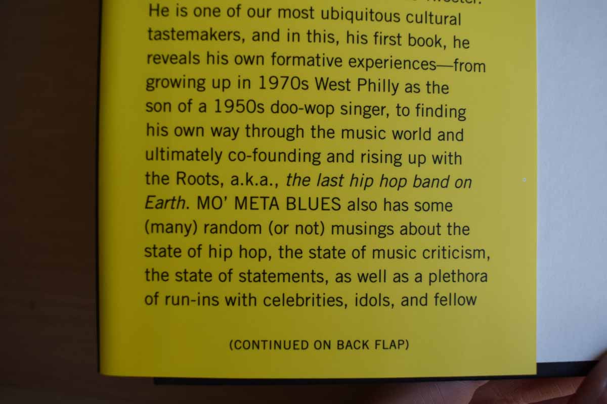 Mo' Meta Blues by Ahmir "Questlove" Thompson and Ben Greenman