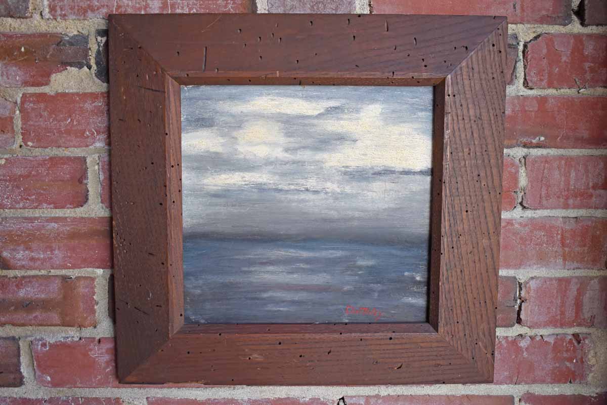 Original Signed Painting of a Dark and Moody Ocean