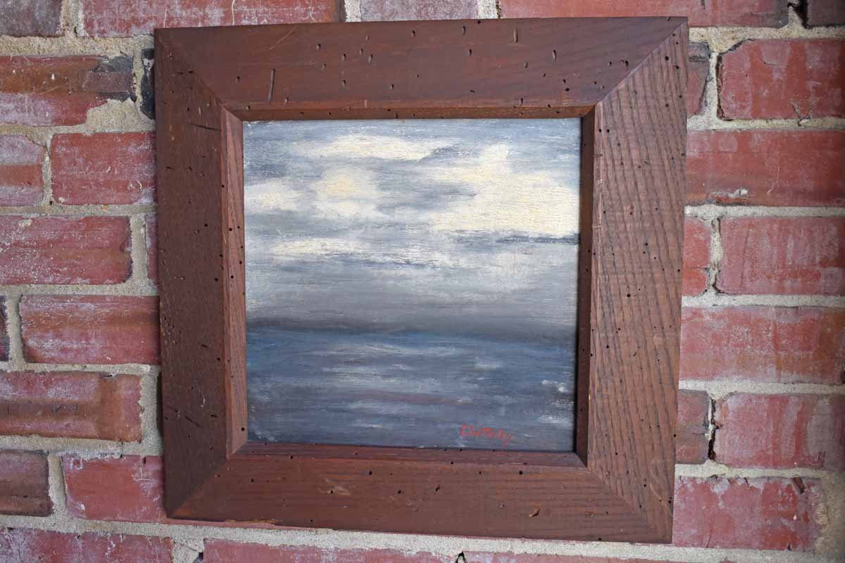 Original Signed Painting of a Dark and Moody Ocean