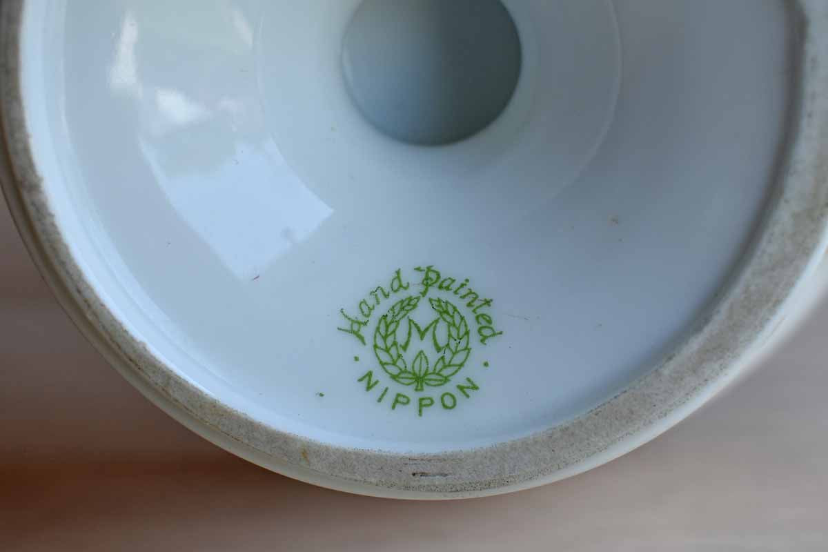 Morimura Brothers (Japan) Porcelain Bowls with Hand Painted Pink Flowers