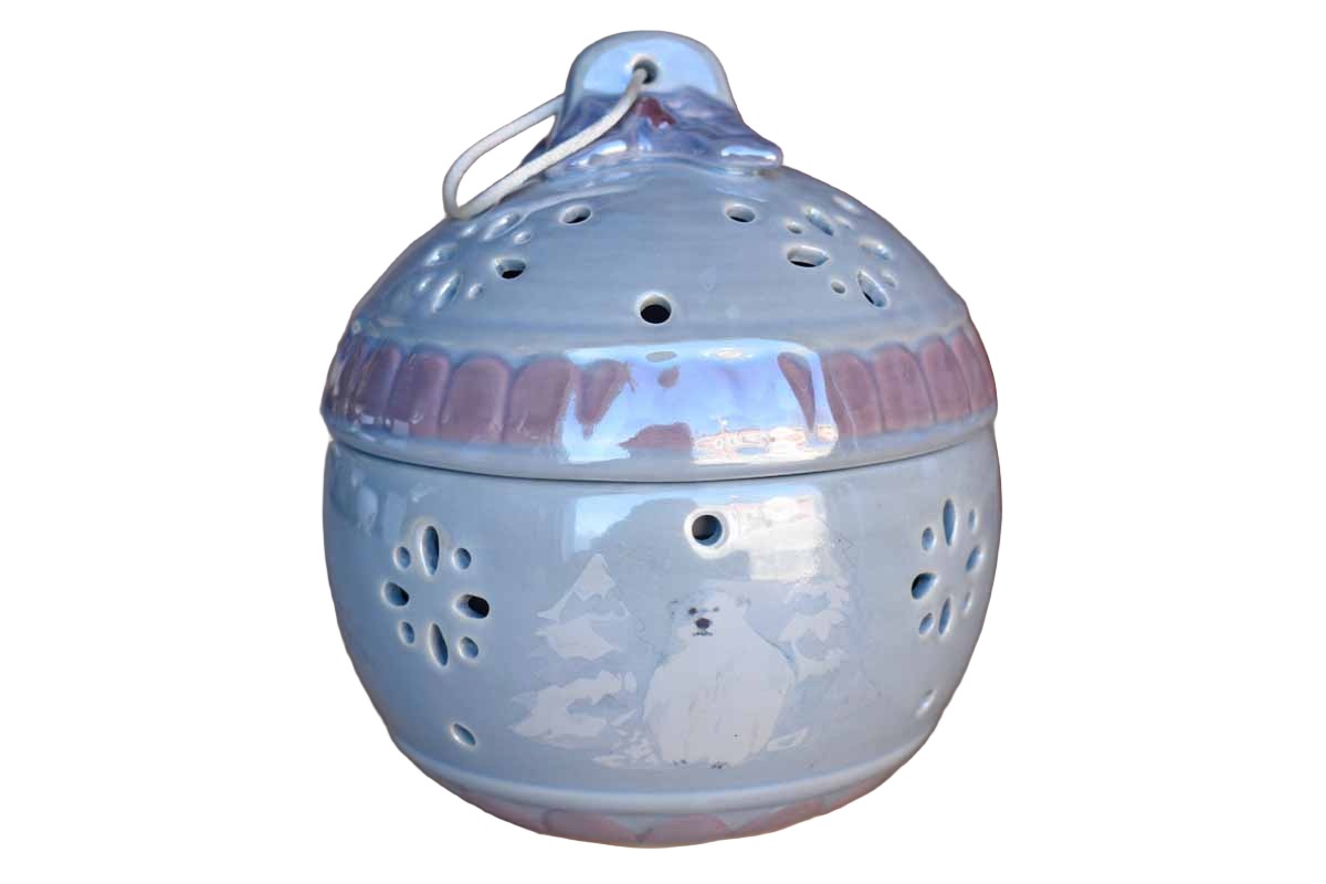 Pfaltzgraff (Pennsylvania, USA) Winter Frost 2-Piece Candle Holder