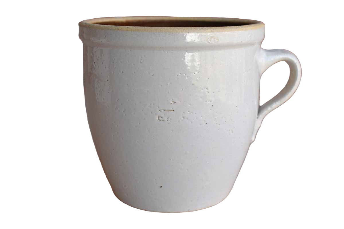 Old Simple Handled Salt Glazed Container