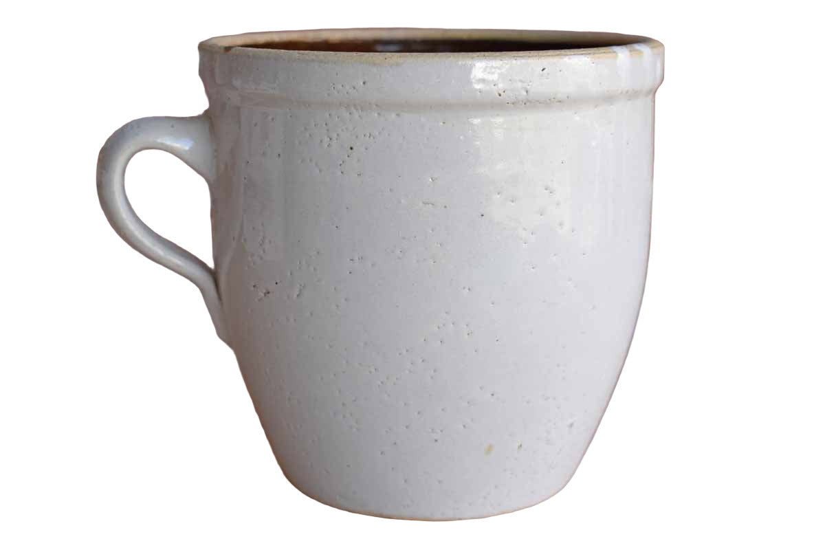 Old Simple Handled Salt Glazed Container