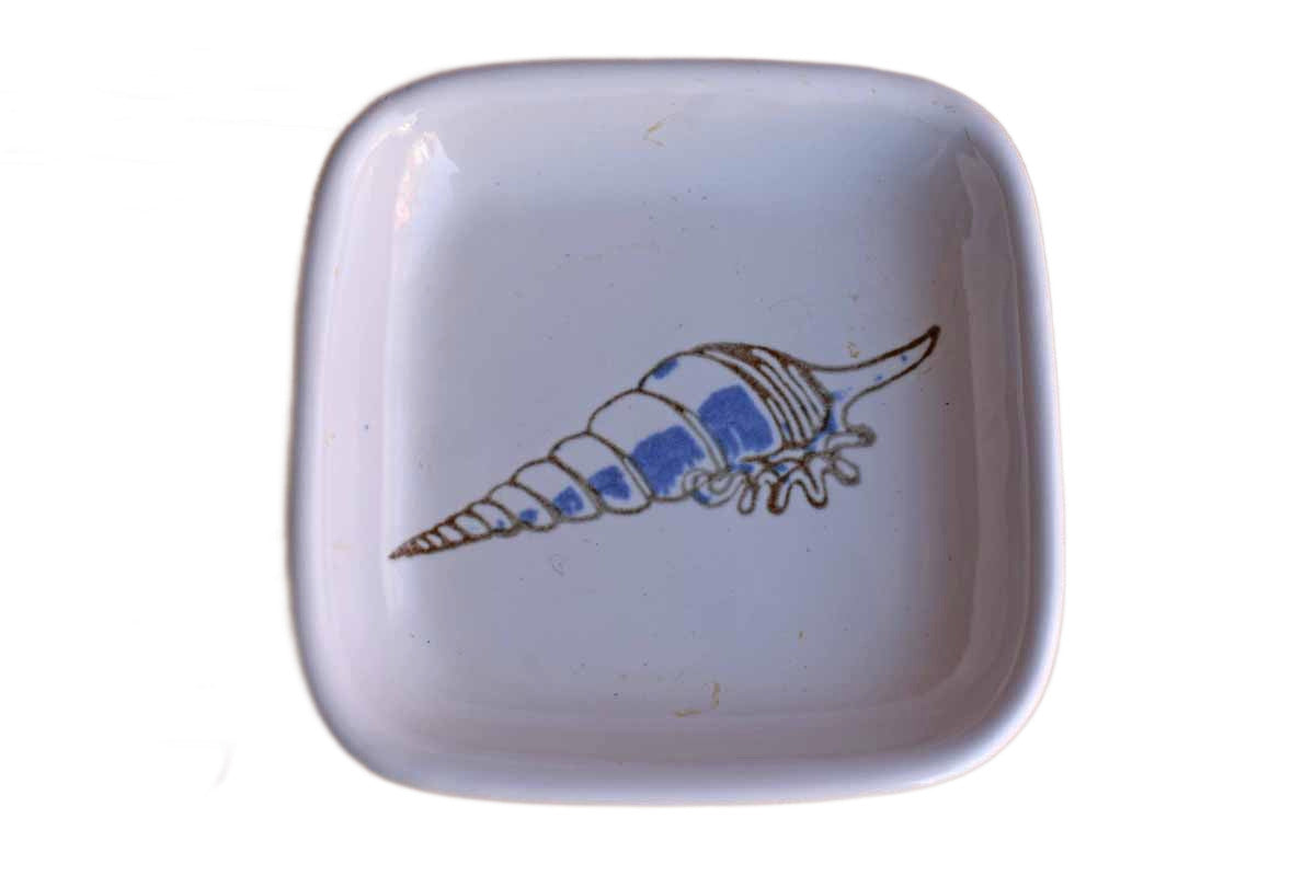 Little Ceramic Pin Dish with Conical Shell Decoration
