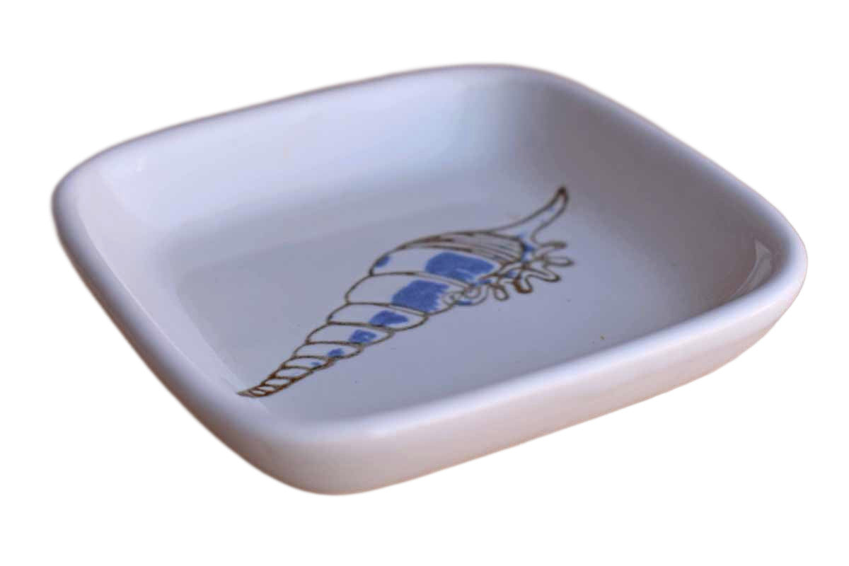 Little Ceramic Pin Dish with Conical Shell Decoration