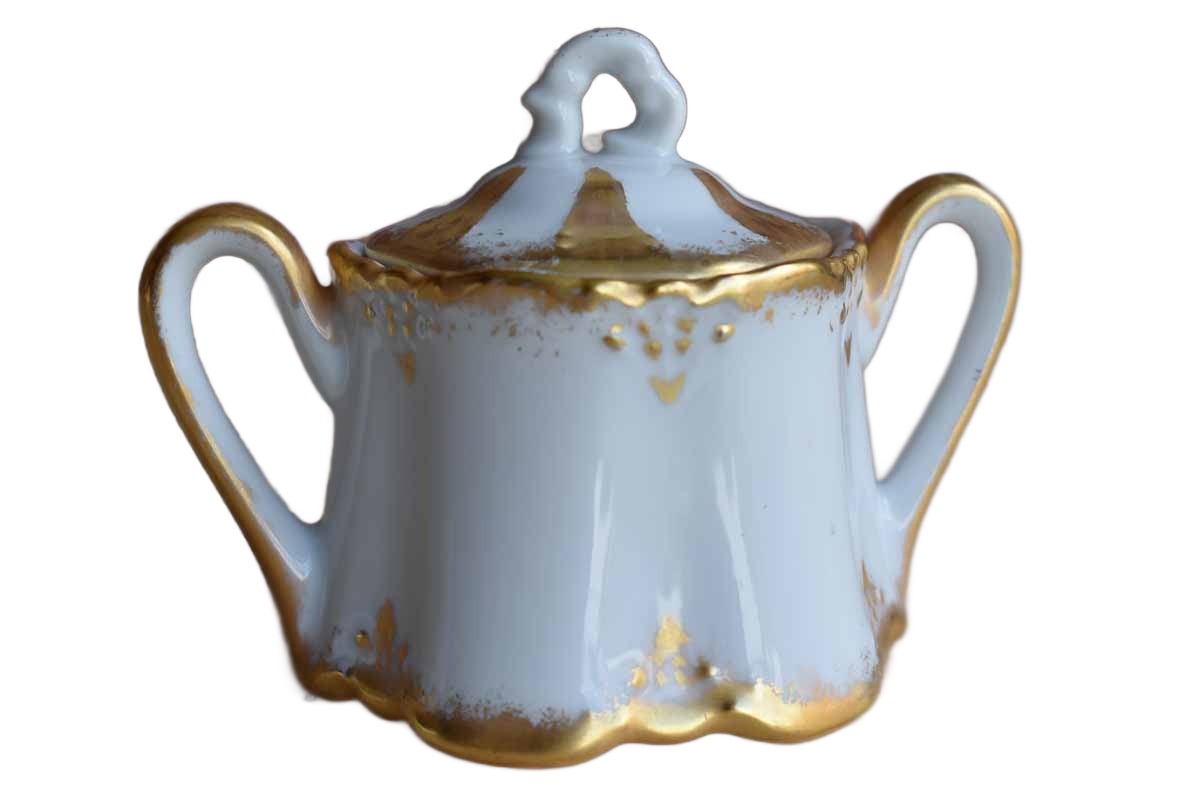 Porcelain Sugar Bowl Blank Hand Painted by Martha Green