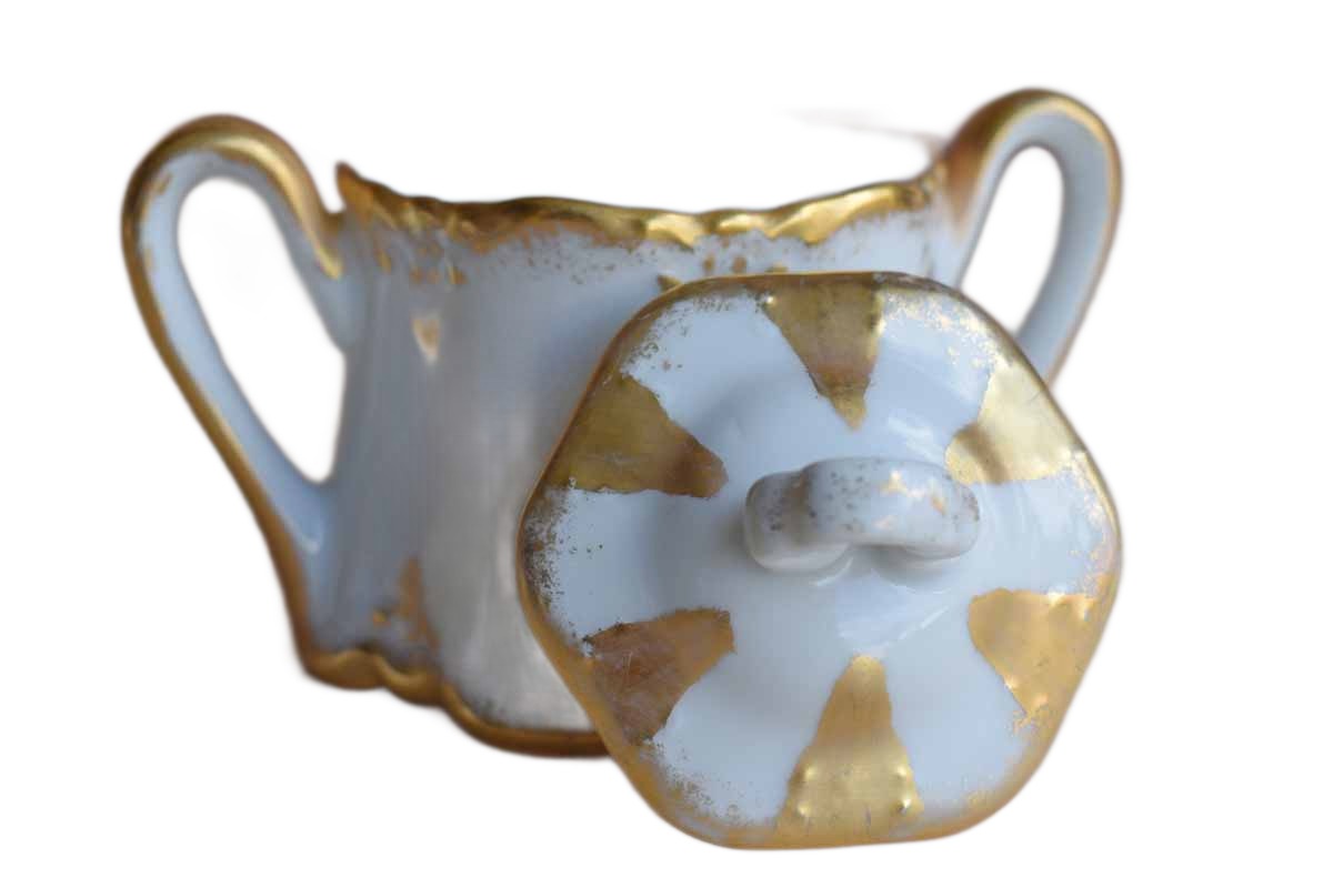 Porcelain Sugar Bowl Blank Hand Painted by Martha Green