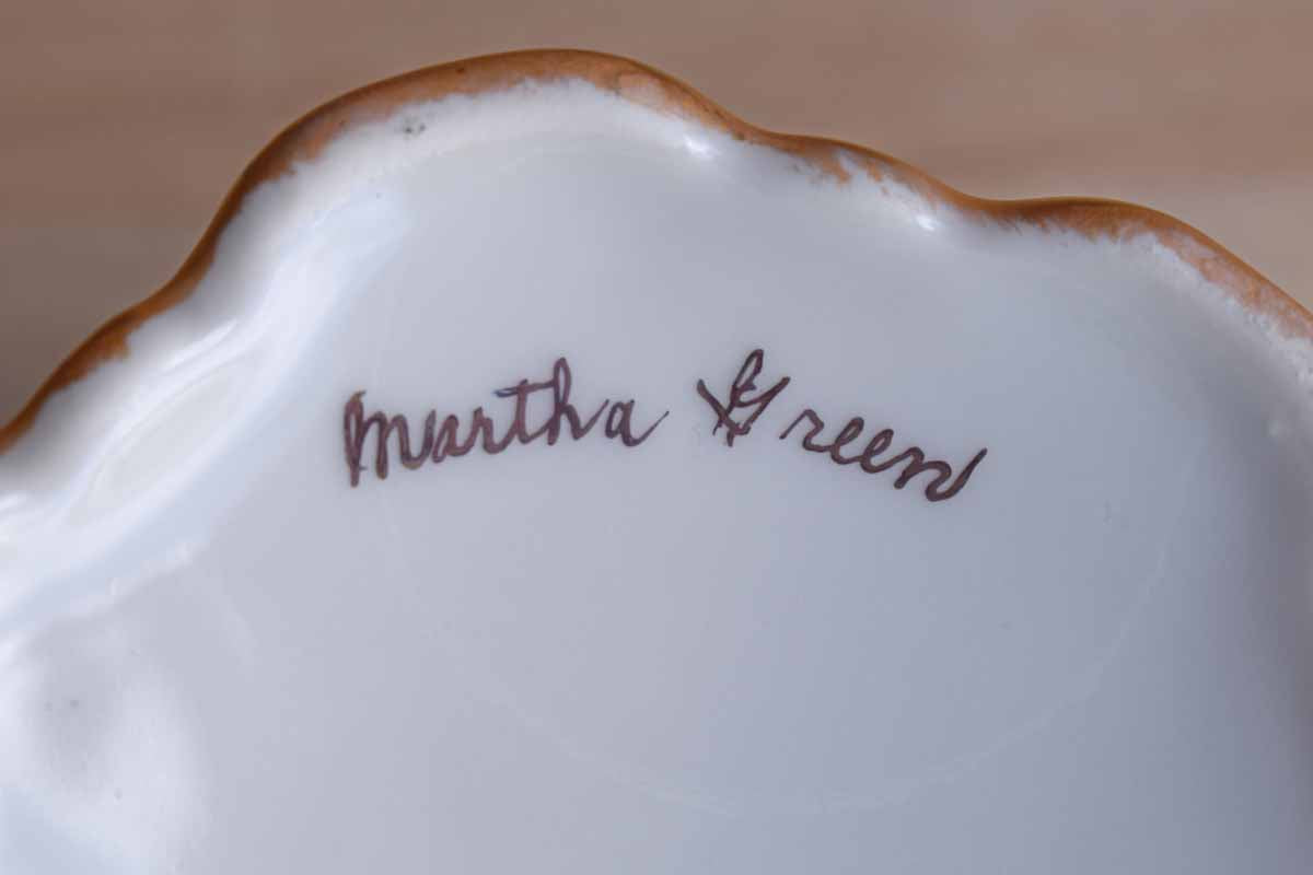 Porcelain Sugar Bowl Blank Hand Painted by Martha Green