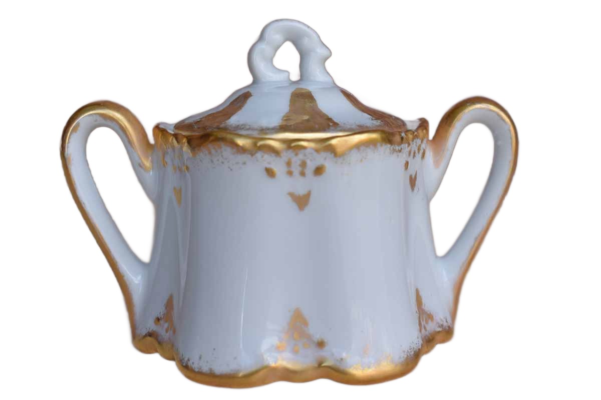 Porcelain Sugar Bowl Blank Hand Painted by Martha Green
