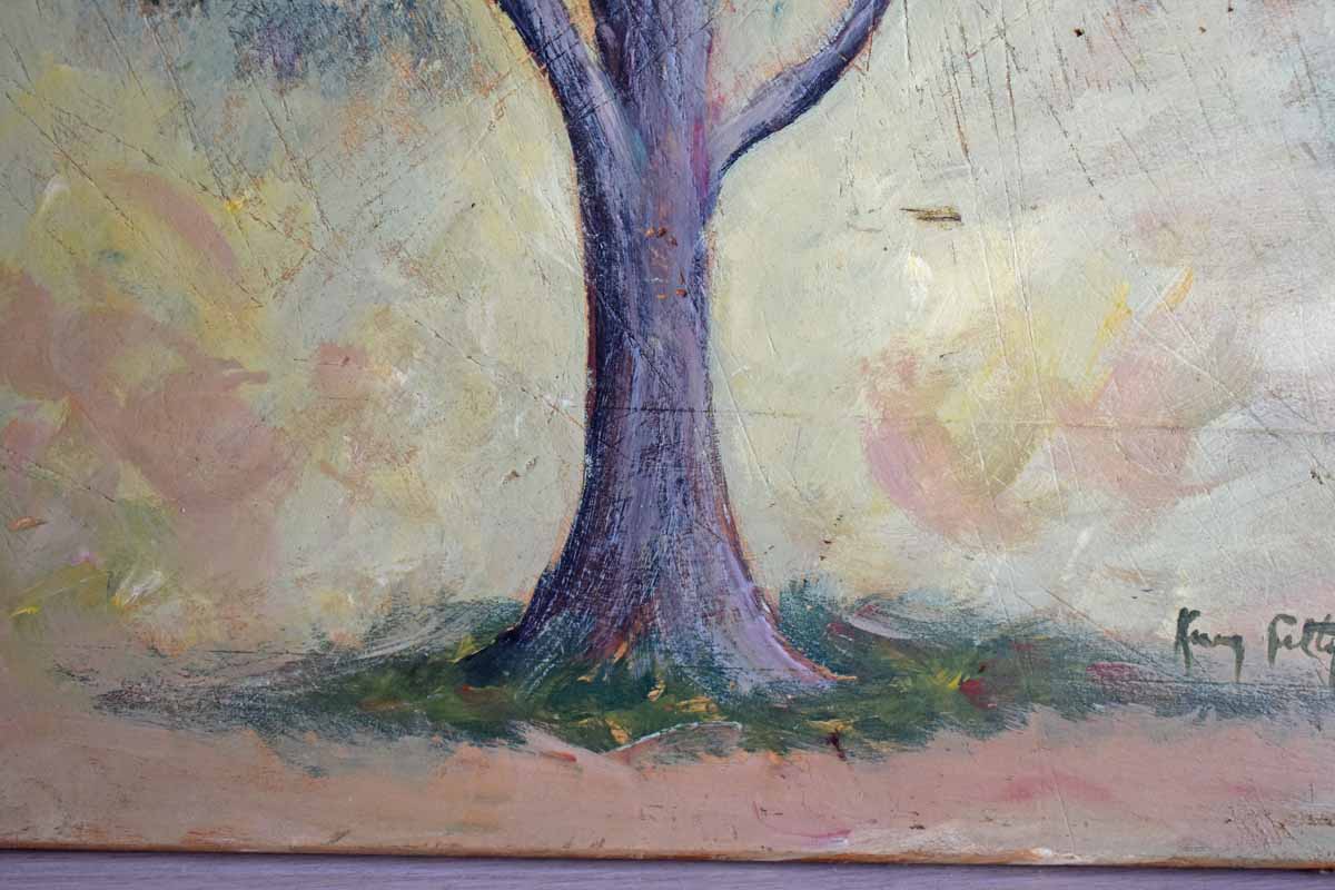Unique Apple Tree Hand Painted on an Old Cutting Board (PICKUP ONLY)