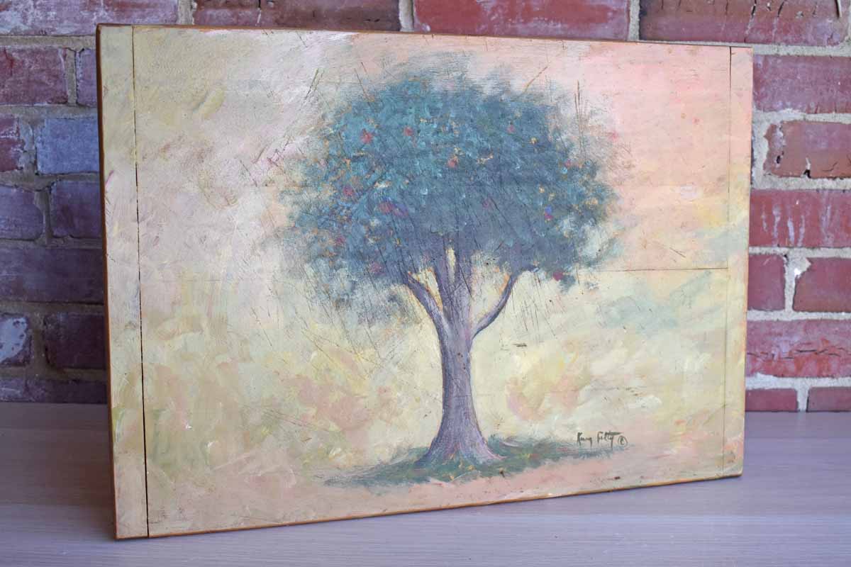 Unique Apple Tree Hand Painted on an Old Cutting Board (PICKUP ONLY)