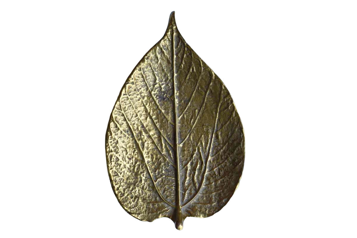 Virginia Metalcrafters Solid Brass Leaf-Shaped Dish