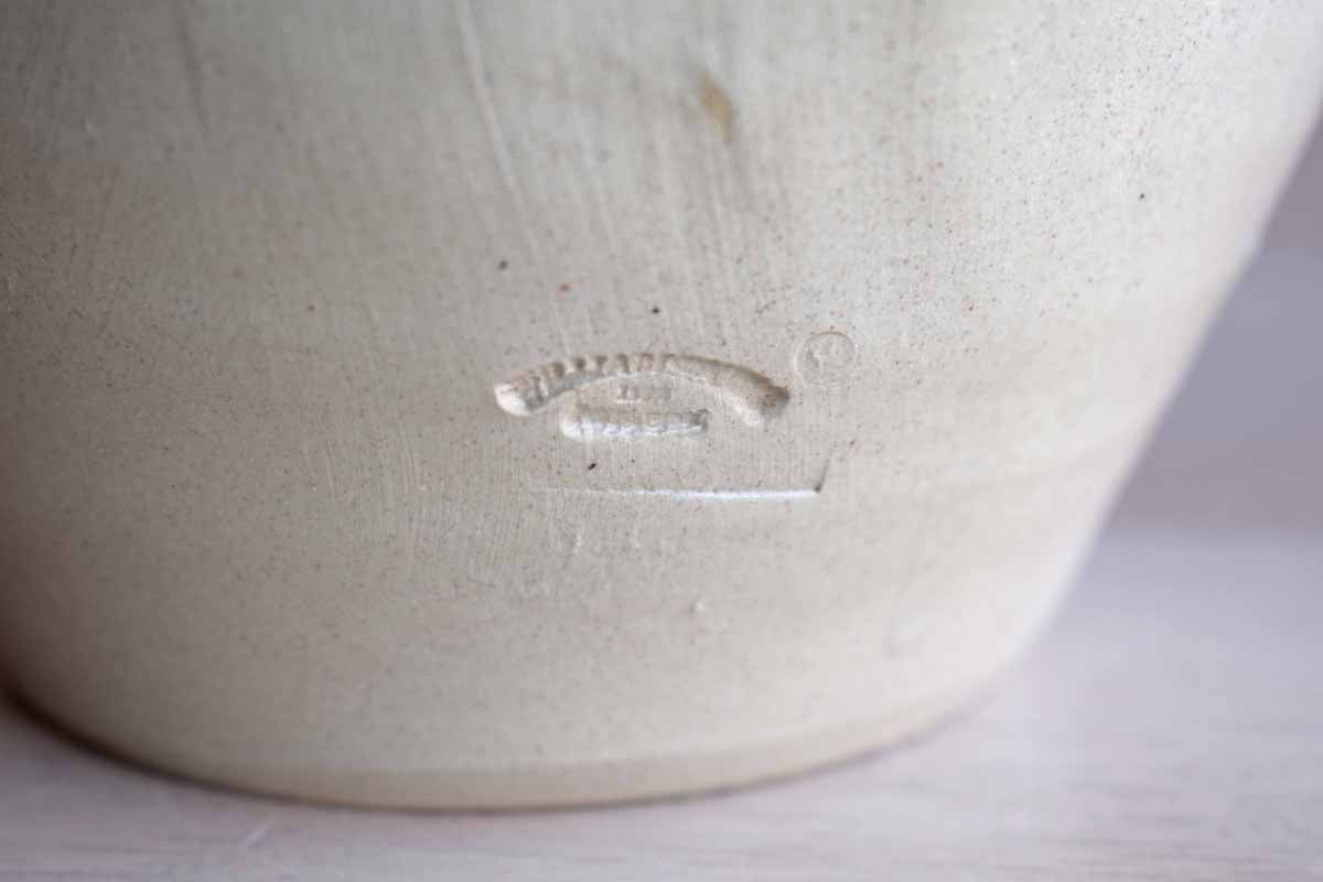 Williamsburg Pottery (Virginia, USA) Salt Glazed Pitcher with Blue Leaves