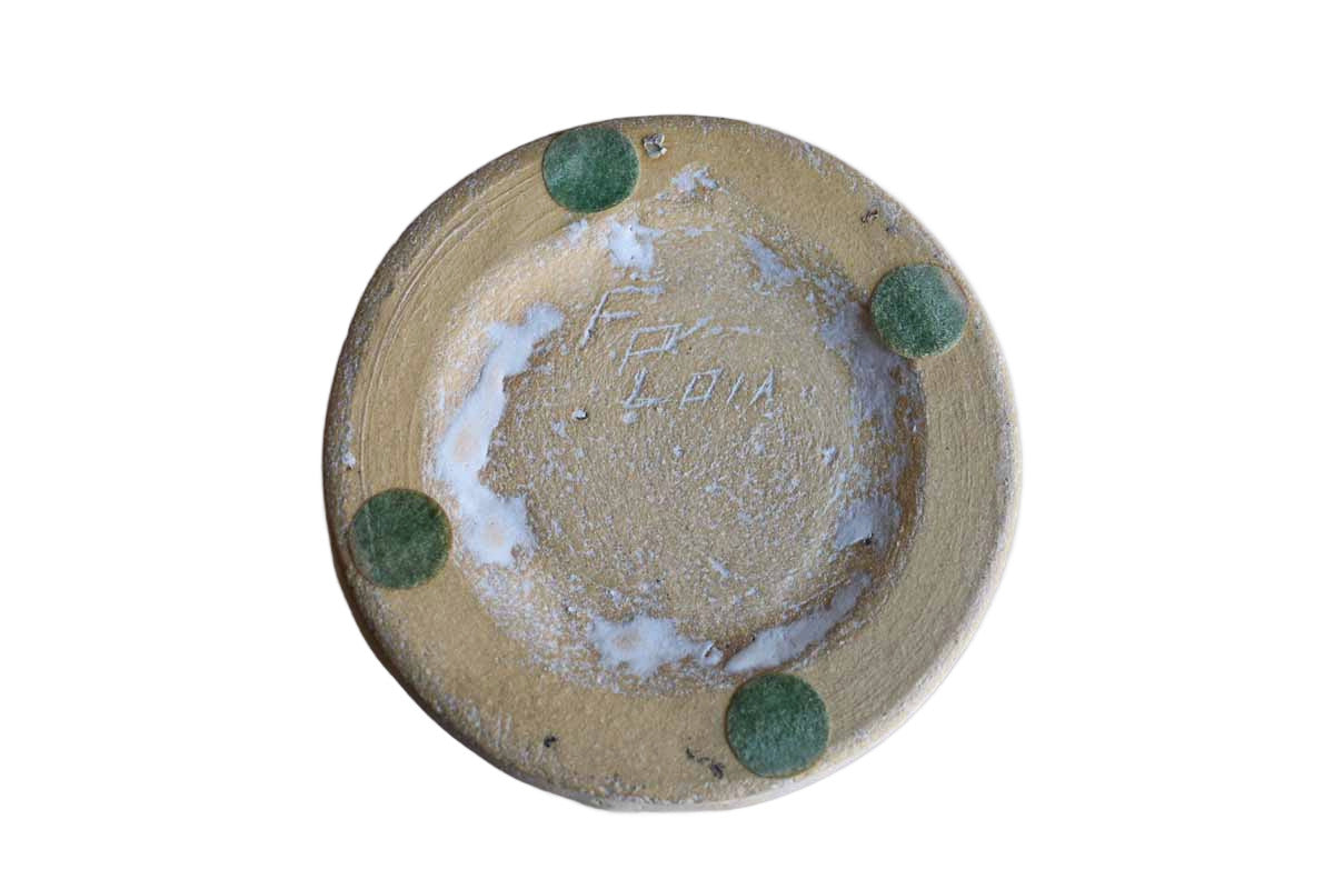 Heavy Rustic Stoneware Vase with Pitted Ivory Glaze
