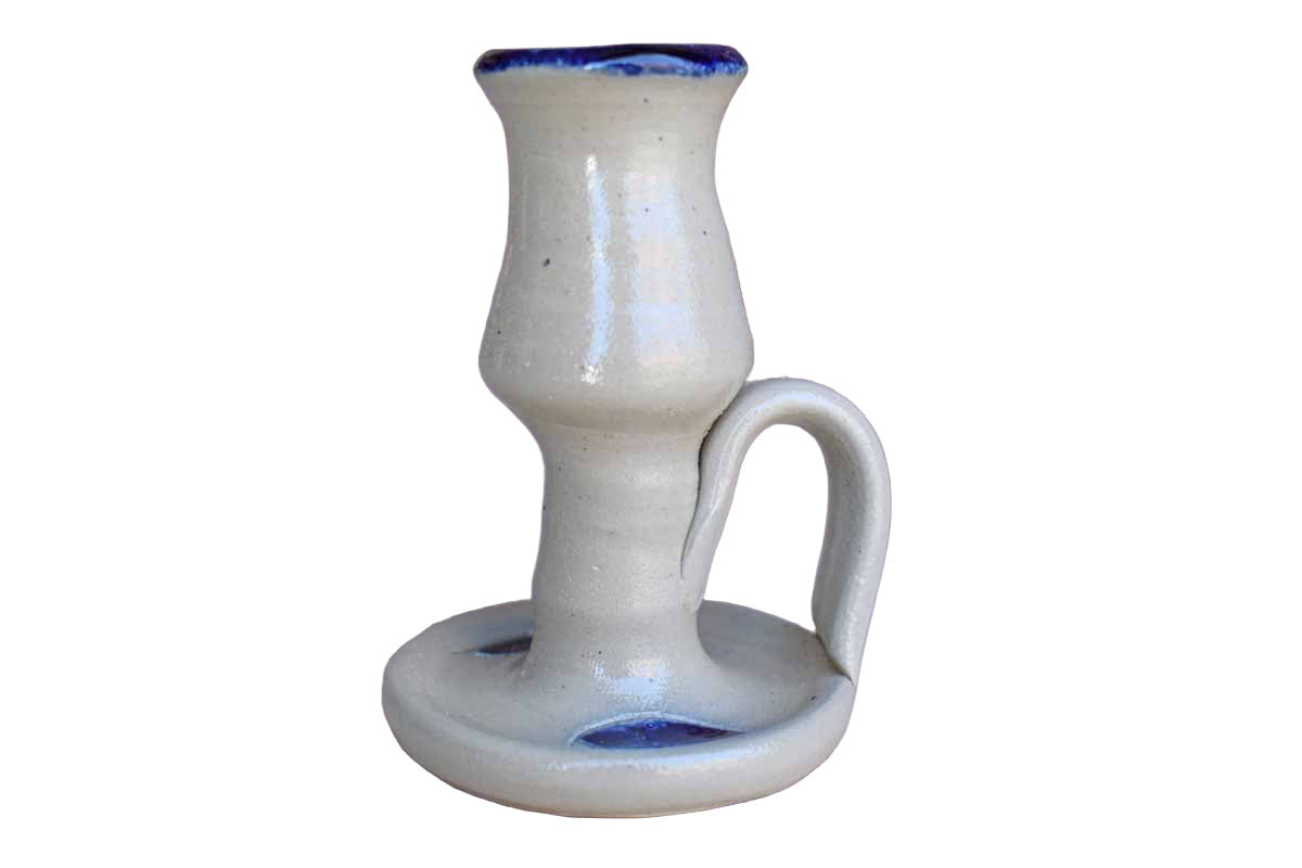 Williamsburg Pottery (Virginia, USA) Simple Little Salt Glazed Stoneware Chamberstick