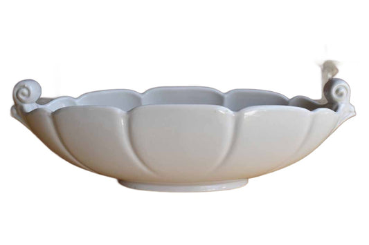 Abington Art Pottery (Virginia, USA) Ornate White Gondola Bowl