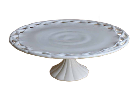 Pitman Dreitzer Large Milk Glass Pedestal Cake Stand (Pickup or Special Delivery)